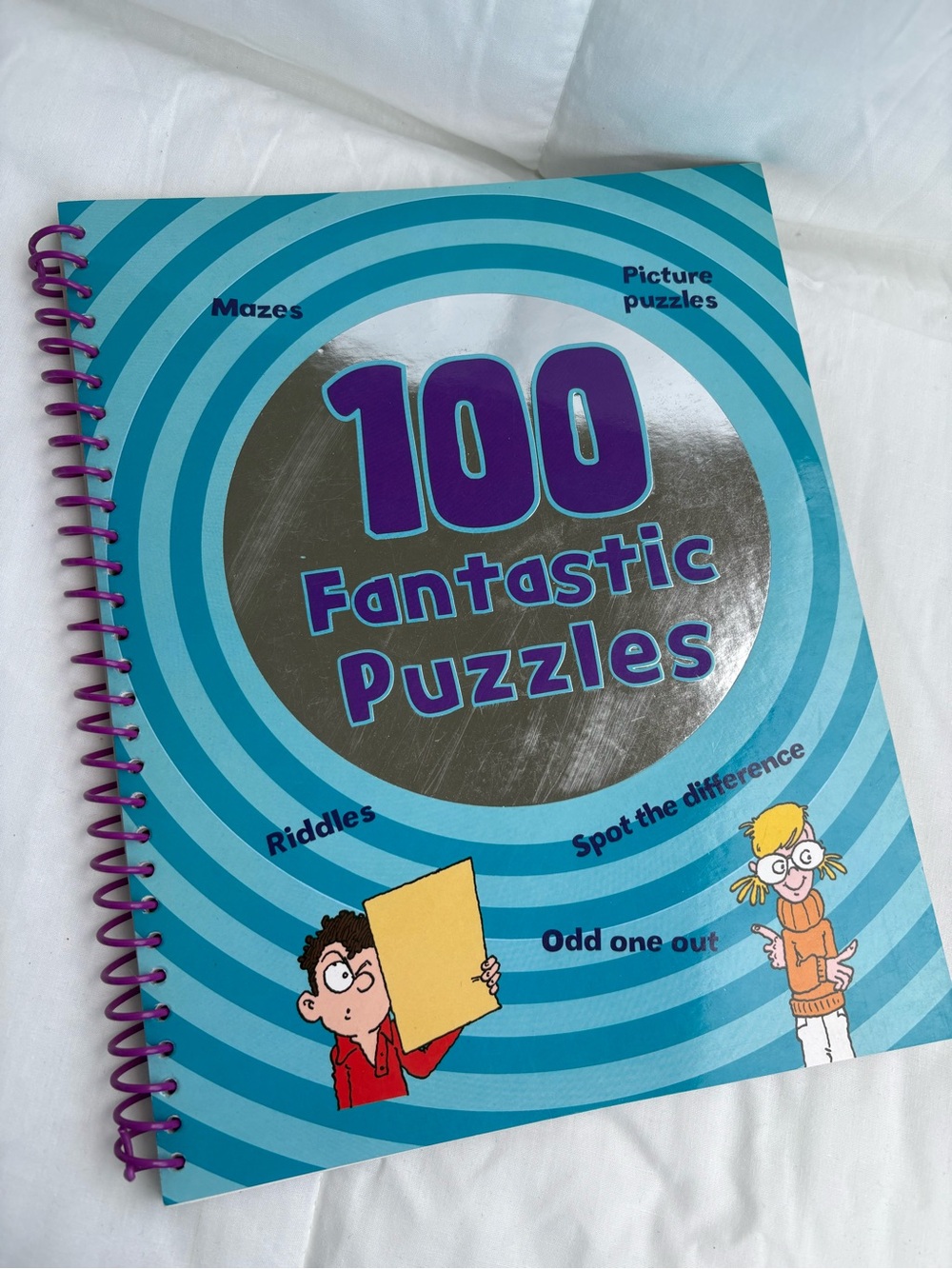 100 Fantastic Puzzles — Blue Kids Activity Puzzle Book